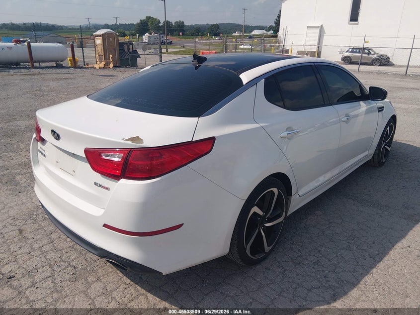 2015 Kia Optima VIN 5XXGN4A70FG434350 IAAI salvage auction — NORMAL WEAR, Clear (Pennsylvania), sold $1,725 on 2026-07-08 (photo 4)