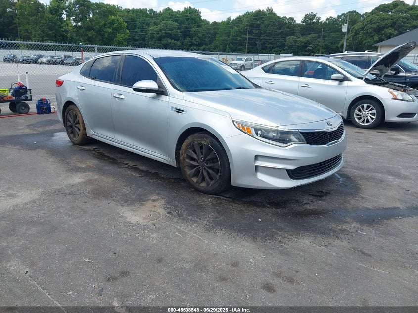 2016 Kia Optima VIN 5XXGT4L39GG059933 IAAI salvage auction — NORMAL WEAR, Clear (Georgia), sold $1,050 on 2026-07-22 (photo 1)