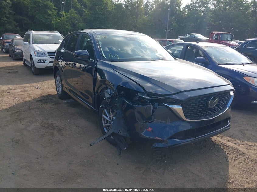 2025 Mazda Cx-5 VIN JM3KFBBL0S0678381 IAAI salvage auction — RIGHT FRONT, Enterprise Vehicles Clear Only (Indiana), sold $12,800 on 2026-07-08 (photo 1)