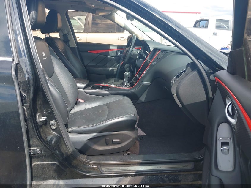 2014 Infiniti Q50 VIN JN1BV7AR5EM686538 IAAI salvage auction — FRONT END, Salvage Title, sold $25 on 2026-07-31 (photo 5)