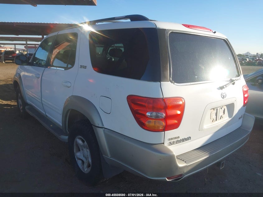 2001 Toyota Sequoia VIN 5TDZT34A01S052830 IAAI salvage auction — NORMAL WEAR, Clear (Arizona), sold $300 on 2026-07-21 (photo 3)
