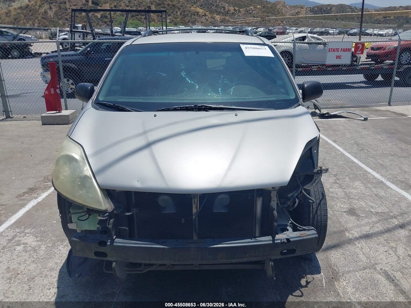 2006 Toyota Sienna VIN 5TDZA23C16S397973 IAAI salvage auction — FRONT END, Salvage (California), sold $625 on 2026-07-22 (photo 6)