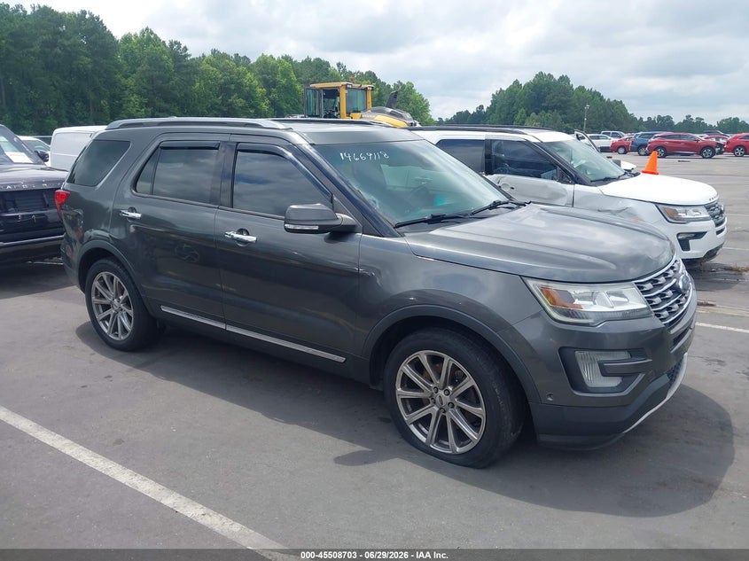 2016 Ford Explorer VIN 1FM5K8F87GGD35782 IAAI salvage auction — NORMAL WEAR, Clear (North Carolina), sold $2,100 on 2026-07-22 (photo 1)