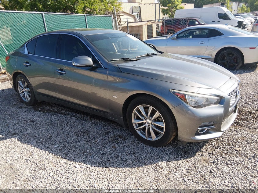 2017 Infiniti Q50 VIN JN1EV7AR2HM839779 IAAI salvage auction — Burn Engine, Salvage Title, sold $625 on 2026-09-02 (photo 1)