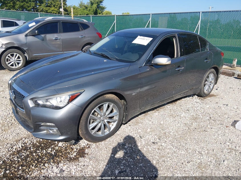 2017 Infiniti Q50 VIN JN1EV7AR2HM839779 IAAI salvage auction — Burn Engine, Salvage Title, sold $625 on 2026-09-02 (photo 2)