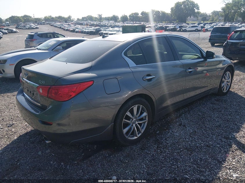 2017 Infiniti Q50 VIN JN1EV7AR2HM839779 IAAI salvage auction — Burn Engine, Salvage Title, sold $625 on 2026-09-02 (photo 4)