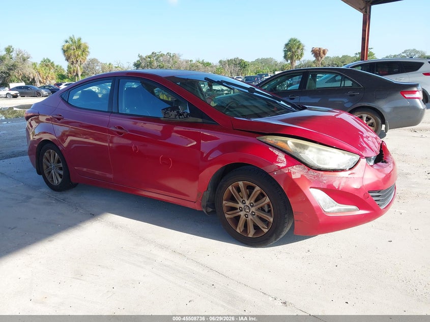 2016 Hyundai Elantra VIN KMHDH4AE4GU511057 IAAI salvage auction — NORMAL WEAR, Clear (Florida), sold $1,100 on 2026-07-07 (photo 1)