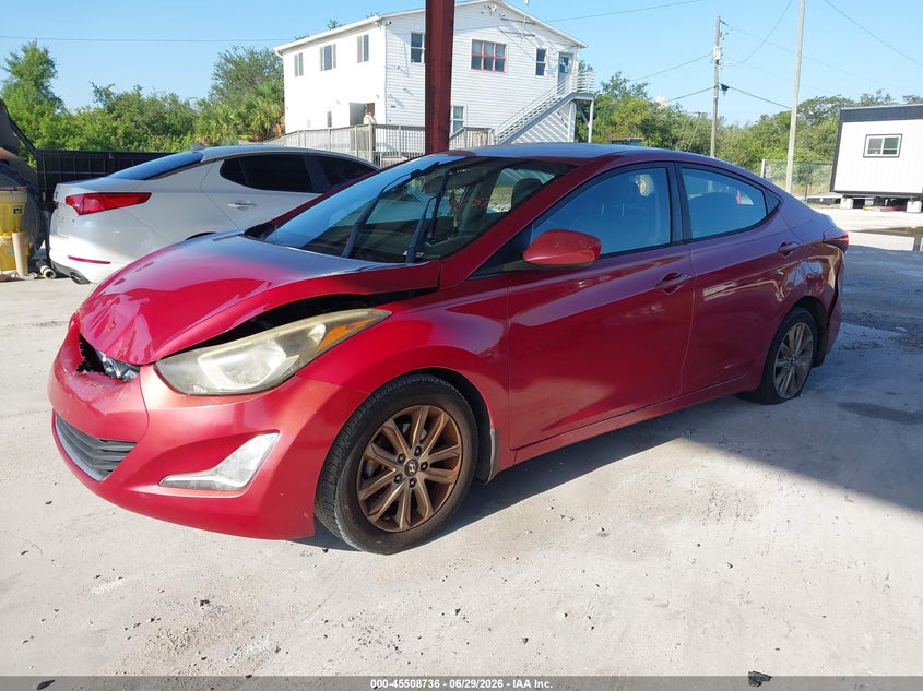 2016 Hyundai Elantra VIN KMHDH4AE4GU511057 IAAI salvage auction — NORMAL WEAR, Clear (Florida), sold $1,100 on 2026-07-07 (photo 2)