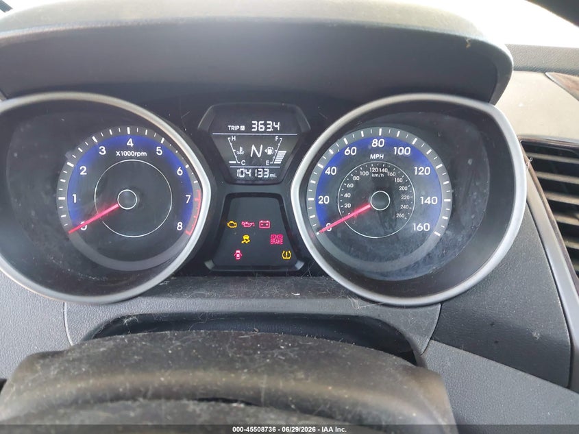 2016 Hyundai Elantra VIN KMHDH4AE4GU511057 IAAI salvage auction — NORMAL WEAR, Clear (Florida), sold $1,100 on 2026-07-07 (photo 7)