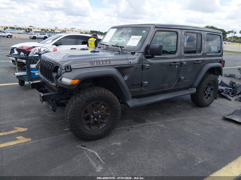 2025 Jeep Wrangler / VIN 1C4PJXDN5SW552832 IAAI salvage auction — REAR END, Salvage Title, sold $14,500 on 2026-07-30 (photo 2)