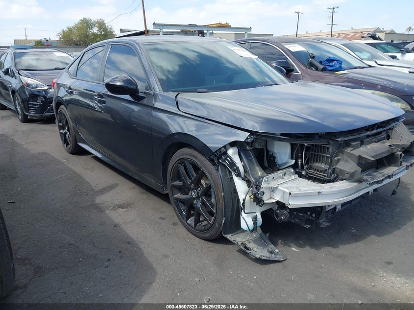 2022 Honda Civic VIN 2HGFE2F55NH585110 IAAI salvage auction — LEFT FRONT, Salvage Title, sold $4,950 on 2026-07-31 (photo 1)