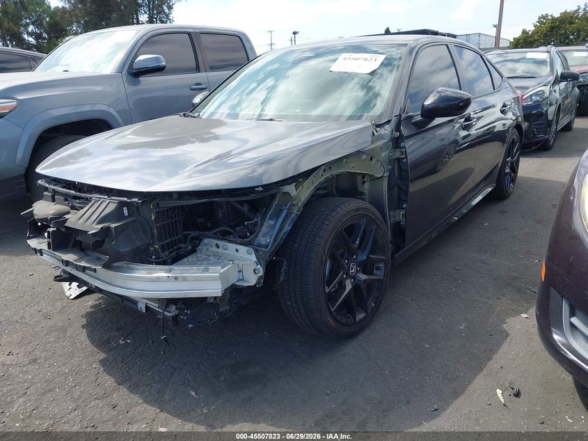 2022 Honda Civic VIN 2HGFE2F55NH585110 IAAI salvage auction — LEFT FRONT, Salvage Title, sold $4,950 on 2026-07-31 (photo 2)