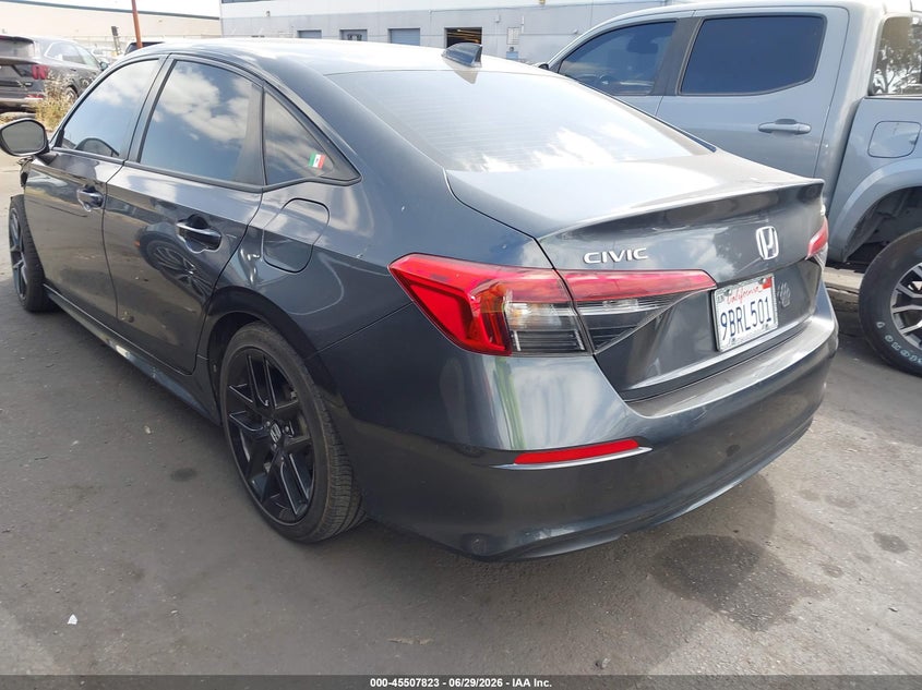2022 Honda Civic VIN 2HGFE2F55NH585110 IAAI salvage auction — LEFT FRONT, Salvage Title, sold $4,950 on 2026-07-31 (photo 3)