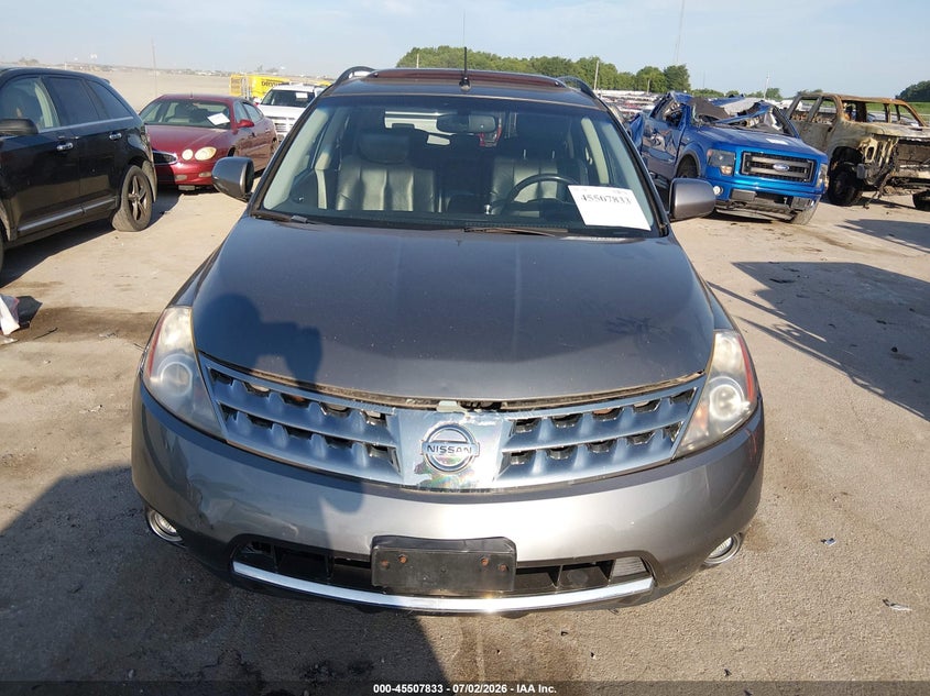 2007 Nissan Murano VIN JN8AZ08W37W607251 IAAI salvage auction — NORMAL WEAR, Regular Certificate (Iowa), sold $550 on 2026-07-14 (photo 6)