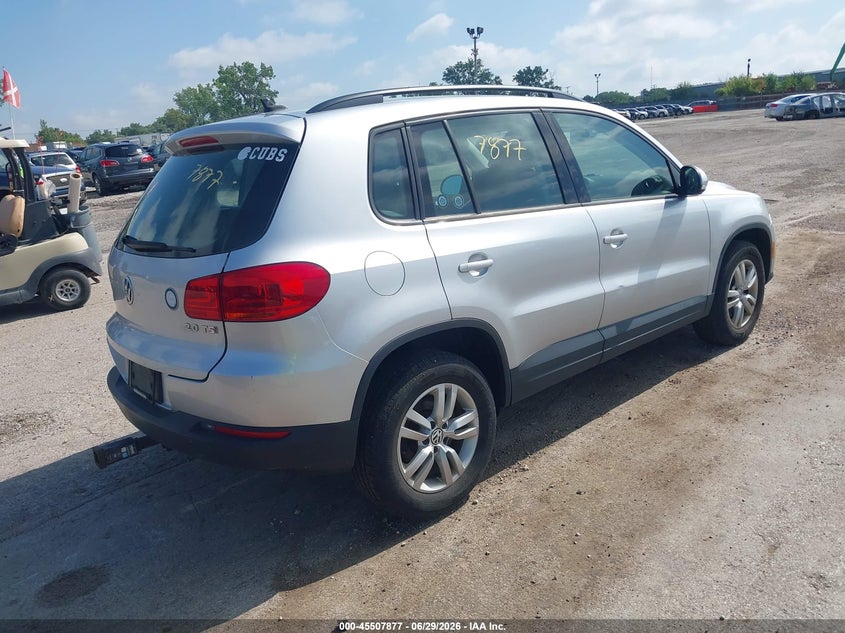 2015 Volkswagen Tiguan VIN WVGAV7AX3FW566648 IAAI salvage auction — NORMAL WEAR, Clear (Illinois), sold $1,250 on 2026-07-29 (photo 4)