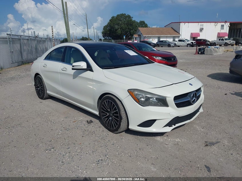 2016 Mercedes-benz Cla-klasse VIN WDDSJ4GB2GN388601 IAAI salvage auction — LEFT SIDE, Rebuildable (Florida), sold $1,400 on 2026-07-28 (photo 1)