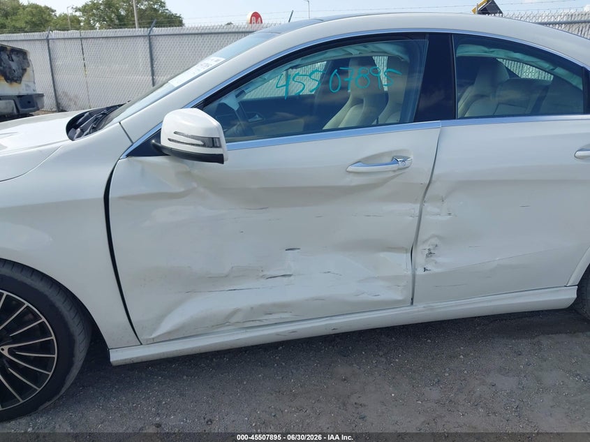 2016 Mercedes-benz Cla-klasse VIN WDDSJ4GB2GN388601 IAAI salvage auction — LEFT SIDE, Rebuildable (Florida), sold $1,400 on 2026-07-28 (photo 6)