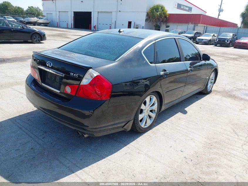 2006 Infiniti M45 VIN JNKBY01E76M207156 IAAI salvage auction — NORMAL WEAR, Clear (Florida), sold $350 on 2026-07-29 (photo 4)