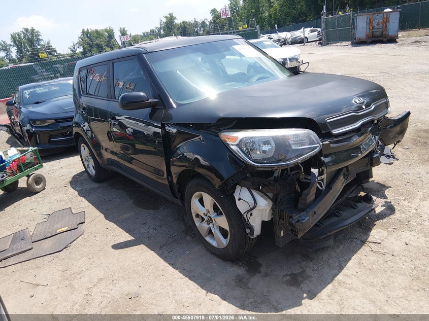 2018 Kia Soul VIN KNDJN2A23J7900496 IAAI salvage auction — FRONT END, Salvage Title, sold $1,100 on 2026-07-30 (photo 1)