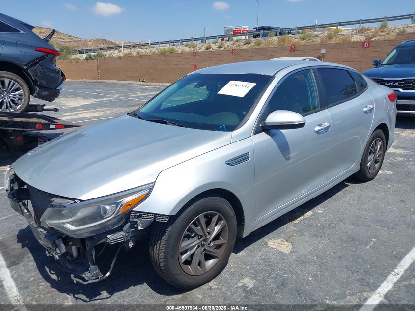 2019 Kia Optima VIN 5XXGT4L33KG346886 IAAI salvage auction — FRONT END, Salvage (California), sold $1,550 on 2026-07-15 (photo 2)