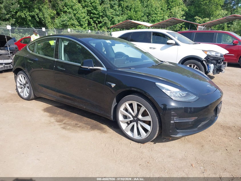 2018 Tesla Model 3 VIN 5YJ3E1EA9JF023625 IAAI salvage auction — REAR END, Salvage - Greater Than 75% (Maryland), sold $6,975 on 2026-08-01 (photo 1)