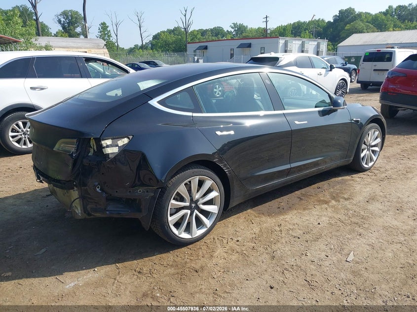 2018 Tesla Model 3 VIN 5YJ3E1EA9JF023625 IAAI salvage auction — REAR END, Salvage - Greater Than 75% (Maryland), sold $6,975 on 2026-08-01 (photo 4)