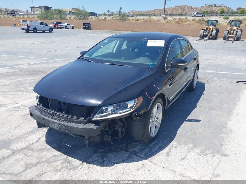 2014 Volkswagen Passat cc VIN WVWBP7ANPEE505389 IAAI salvage auction — RIGHT FRONT, Salvage Title, sold $1,250 on 2026-07-23 (photo 2)