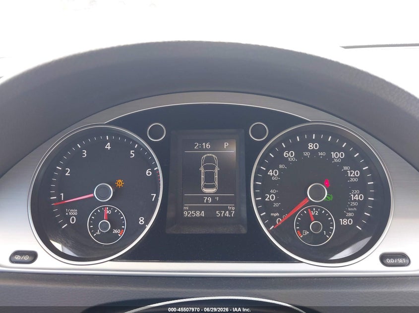 2014 Volkswagen Passat cc VIN WVWBP7ANPEE505389 IAAI salvage auction — RIGHT FRONT, Salvage Title, sold $1,250 on 2026-07-23 (photo 7)