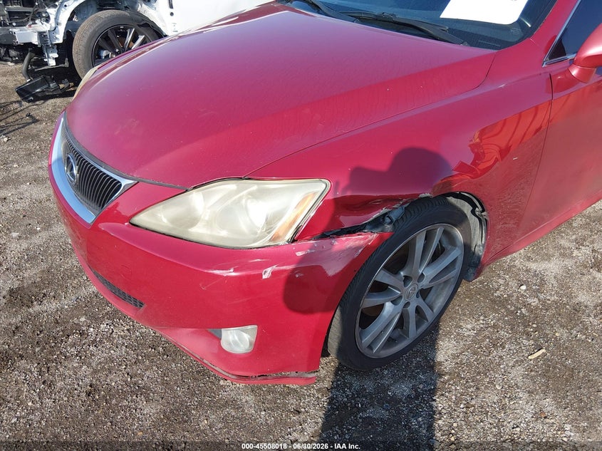 2008 Lexus Is VIN JTHBK262382064801 IAAI salvage auction — LEFT FRONT, Salvage (Ohio), sold $425 on 2026-07-22 (photo 6)