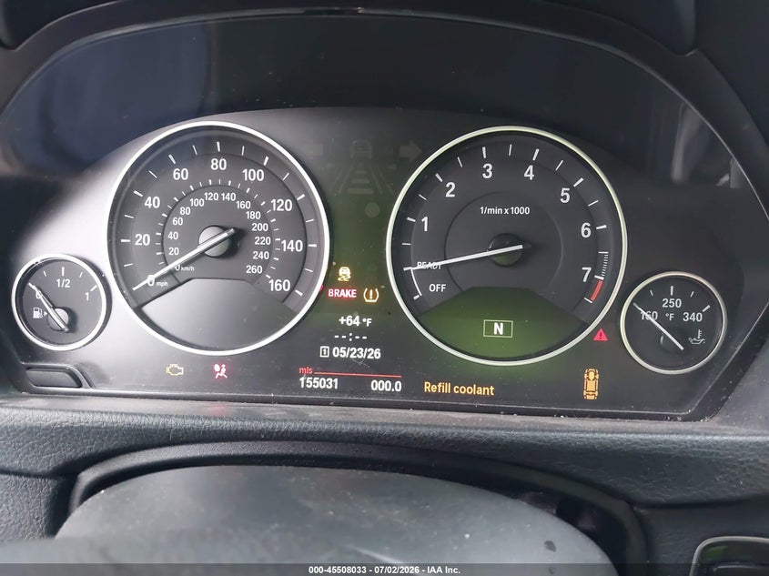 2013 BMW 3er VIN WBA3B1C52DF462662 IAAI salvage auction — UNDERCARRIAGE, Salvage Title, sold $250 on 2026-08-14 (photo 7)