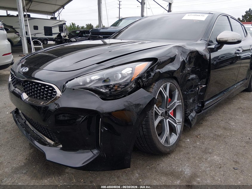 2019 Kia Stinger VIN KNAE55LC1K6059906 IAAI salvage auction — LEFT FRONT, Salvage (California), sold $6,400 on 2026-07-21 (photo 6)