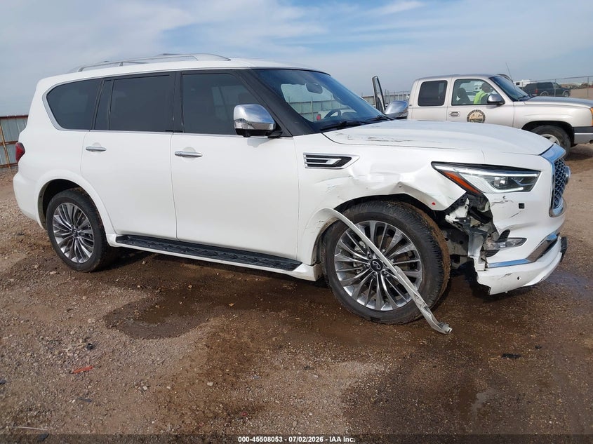 2021 Infiniti Qx80 VIN JN8AZ2BE4M9270661 IAAI salvage auction — SIDE, Salvage Title, sold $17,100 on 2026-07-31 (photo 6)