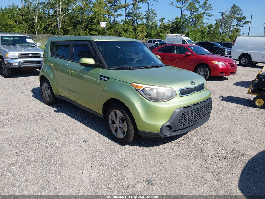 2016 Kia Soul VIN KNDJN2A29G7867657 IAAI salvage auction — NORMAL WEAR, Clear (Florida), sold $625 on 2026-07-14 (photo 1)