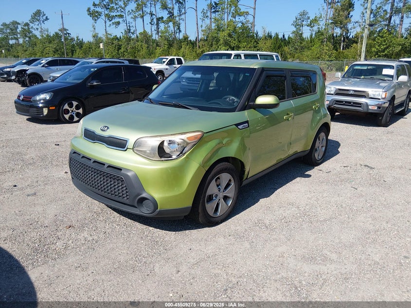 2016 Kia Soul VIN KNDJN2A29G7867657 IAAI salvage auction — NORMAL WEAR, Clear (Florida), sold $625 on 2026-07-14 (photo 2)
