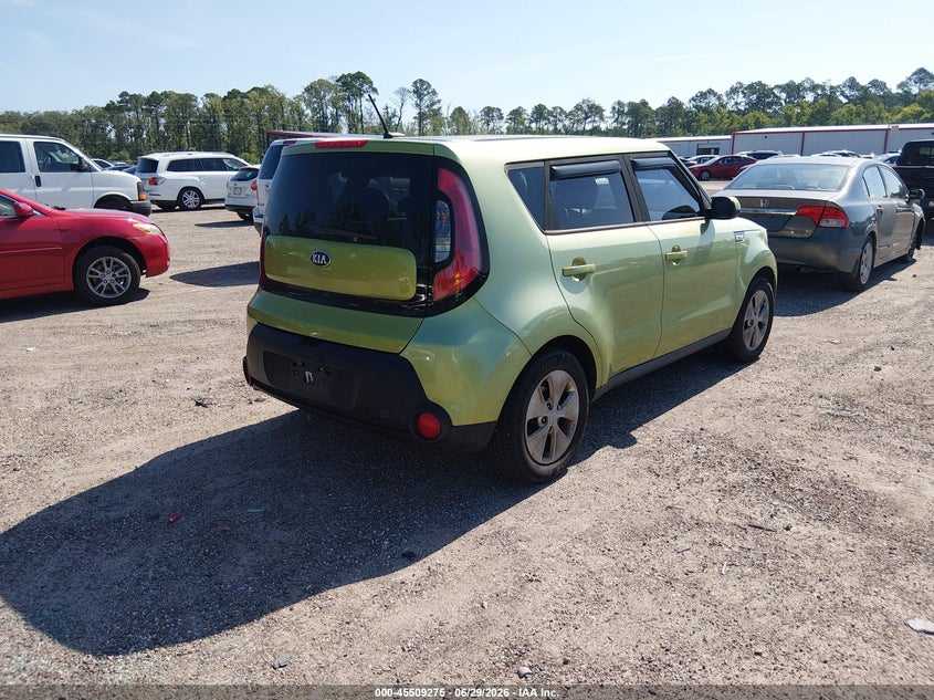 2016 Kia Soul VIN KNDJN2A29G7867657 IAAI salvage auction — NORMAL WEAR, Clear (Florida), sold $625 on 2026-07-14 (photo 4)