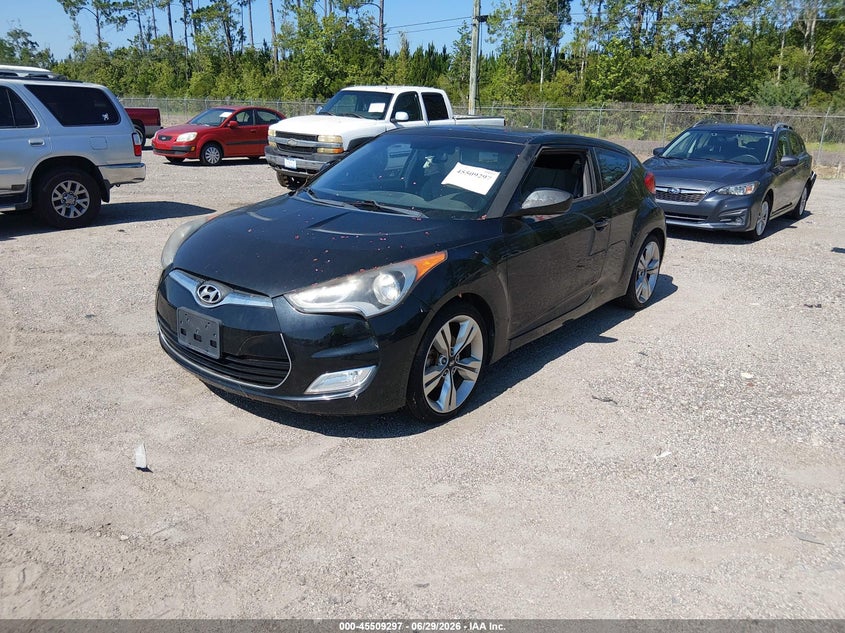 2014 Hyundai Veloster VIN KMHTC6AD6EU184526 IAAI salvage auction — NORMAL WEAR, Clear (Texas), sold $1,400 on 2026-07-07 (photo 2)