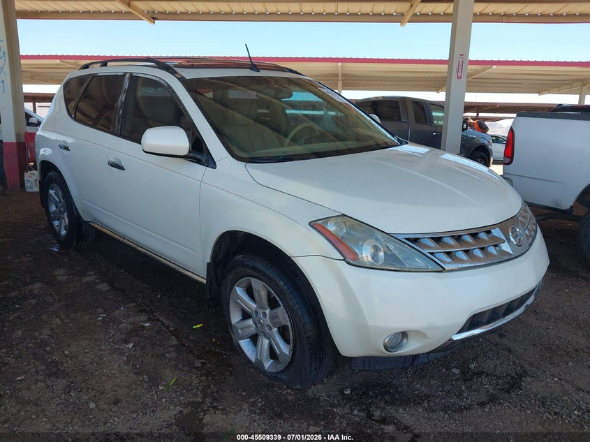 2006 Nissan Murano VIN JN8AZ08T66W419019 IAAI salvage auction — NORMAL WEAR, Clear (Arizona), sold $25 on 2026-07-28 (photo 1)