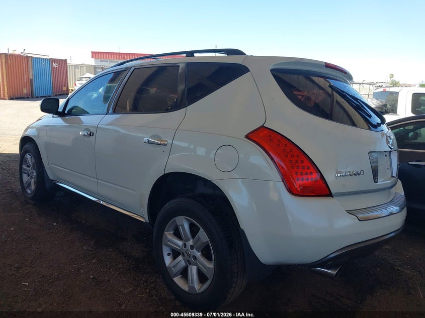 2006 Nissan Murano VIN JN8AZ08T66W419019 IAAI salvage auction — NORMAL WEAR, Clear (Arizona), sold $25 on 2026-07-28 (photo 3)