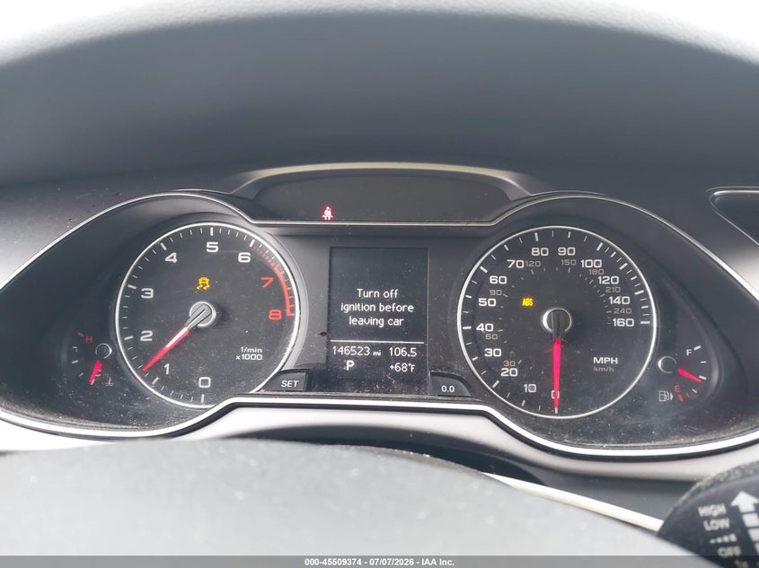 2013 Audi A4 VIN WAUFFAFL3DN019907 IAAI salvage auction — NORMAL WEAR, Clear (Massachusetts), sold $425 on 2026-07-29 (photo 7)