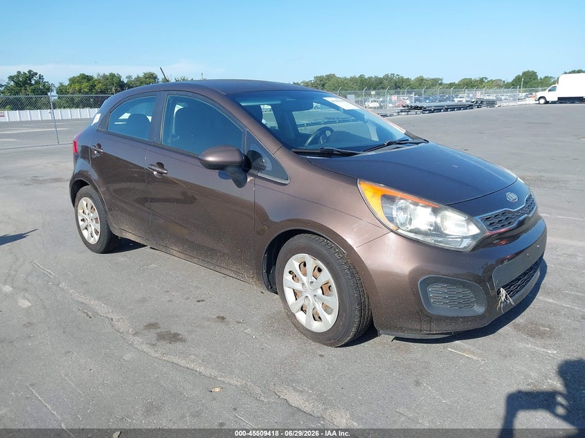 2012 Kia Rio VIN KNADN5A36C6027808 IAAI salvage auction — NORMAL WEAR, Clear (Florida), sold $525 on 2026-07-29 (photo 1)