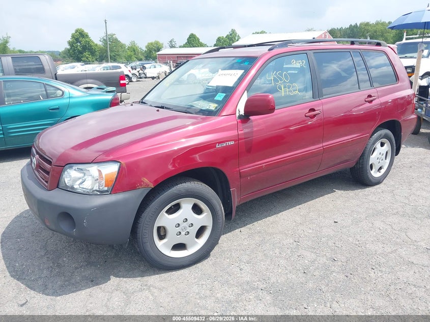 2005 Toyota Highlander VIN JTEEP21A550128838 IAAI salvage auction — NORMAL WEAR, Clear (Virginia), sold $1,500 on 2026-07-14 (photo 2)