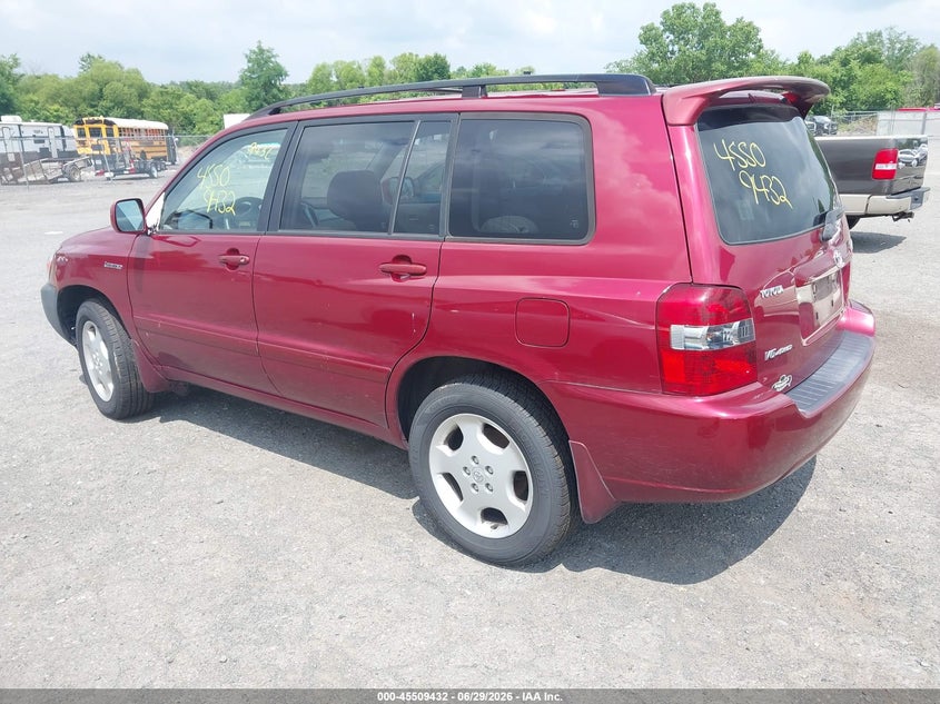 2005 Toyota Highlander VIN JTEEP21A550128838 IAAI salvage auction — NORMAL WEAR, Clear (Virginia), sold $1,500 on 2026-07-14 (photo 3)