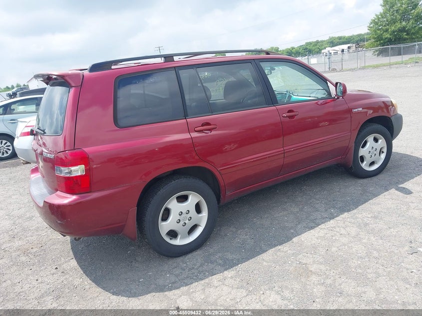 2005 Toyota Highlander VIN JTEEP21A550128838 IAAI salvage auction — NORMAL WEAR, Clear (Virginia), sold $1,500 on 2026-07-14 (photo 4)