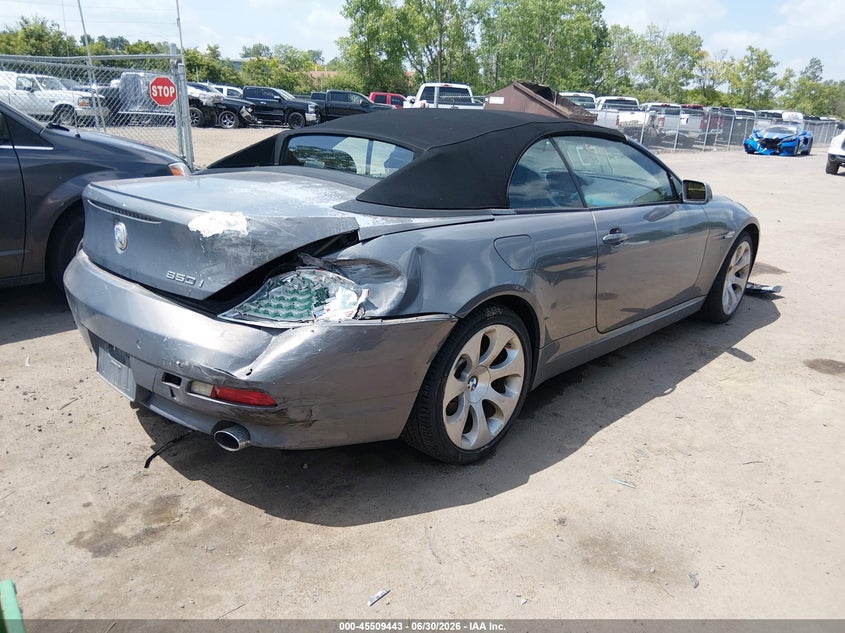 2006 BMW 6er VIN WBAEK134X6CN76820 IAAI salvage auction — REAR END, Salvage (Ohio), sold $1,050 on 2026-08-04 (photo 4)