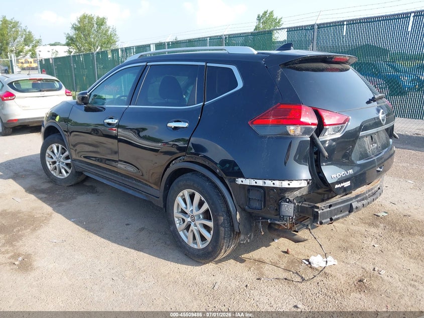 2017 Nissan Rogue VIN KNMAT2MV6HP504276 IAAI salvage auction — FRONT & REAR, Salvage Title, sold $400 on 2026-07-14 (photo 3)