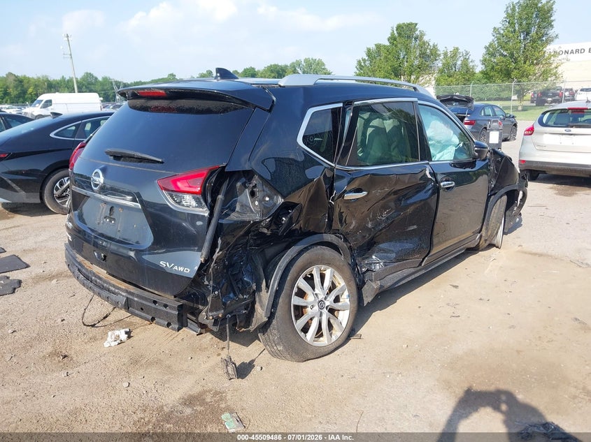 2017 Nissan Rogue VIN KNMAT2MV6HP504276 IAAI salvage auction — FRONT & REAR, Salvage Title, sold $400 on 2026-07-14 (photo 4)