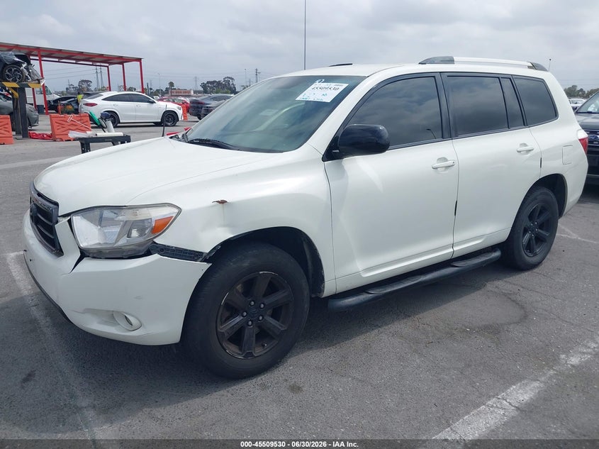 2008 Toyota Highlander VIN JTEDS41A782022261 IAAI salvage auction — NORMAL WEAR, Salvage (California), sold $1,225 on 2026-07-16 (photo 2)