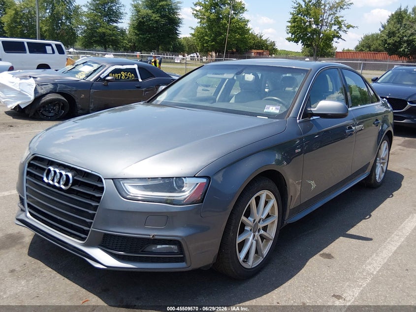 2014 Audi A4 VIN WAUFFAFL9EN026104 IAAI salvage auction — FRONT END, Clear (New Jersey), sold $1,500 on 2026-07-20 (photo 2)