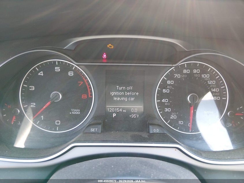 2014 Audi A4 VIN WAUFFAFL9EN026104 IAAI salvage auction — FRONT END, Clear (New Jersey), sold $1,500 on 2026-07-20 (photo 7)