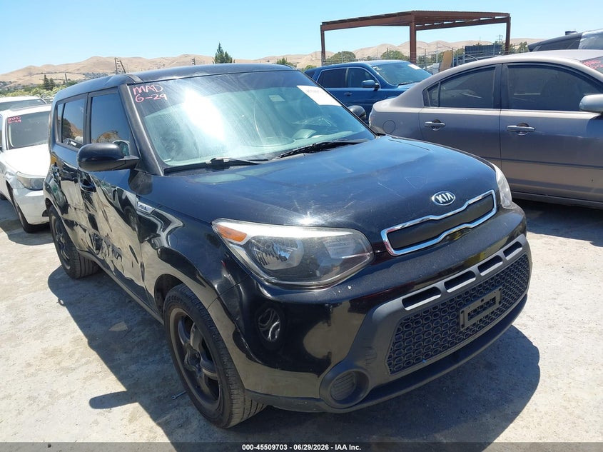 2016 Kia Soul VIN KNDJN2A21G7320527 IAAI salvage auction — NORMAL WEAR, Salvage (California), sold $800 on 2026-07-23 (photo 1)